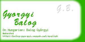gyorgyi balog business card